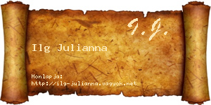 Ilg Julianna névjegykártya